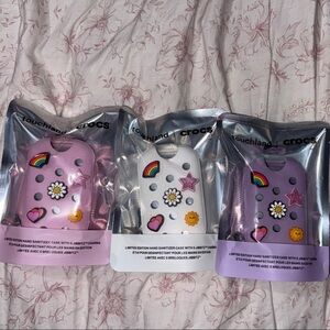 TouchlandxCROCS Jibbitz Charms in Pink, White, and Purple